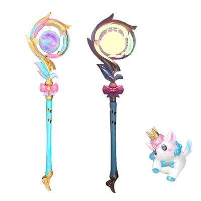 Monenjoy 崩壊スターレイル ヒアンシー 法杖 100cm イカルン 25cm 小動物コスプレ道具 3dPLA材質 昏光の庭、オクヘイマ アクセサリー 撮影道具 実物撮影 イベントGS1415 - Monenjoy