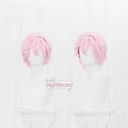 Monenjoy 原神 ダリア ウィッグ  Dahlia ピンク色 コスプレ道具 長28cm 礼賛の祝祭 イベント カツラGS1400 - Monenjoy