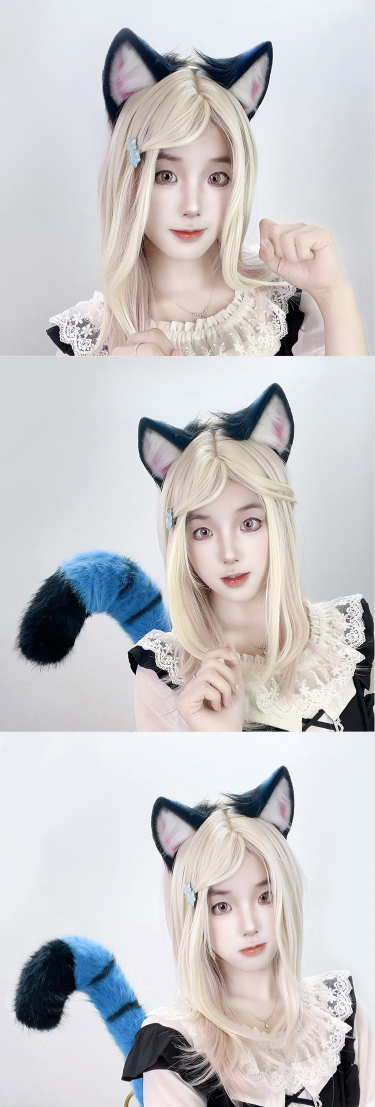 Monenjoy 映画『KPOPガールズ!デーモン・ハンターズ サジャ・ボーイズ 虎 耳+尻尾 虎尻尾 イベント kpop demon hunters plush K-POP アニメーション