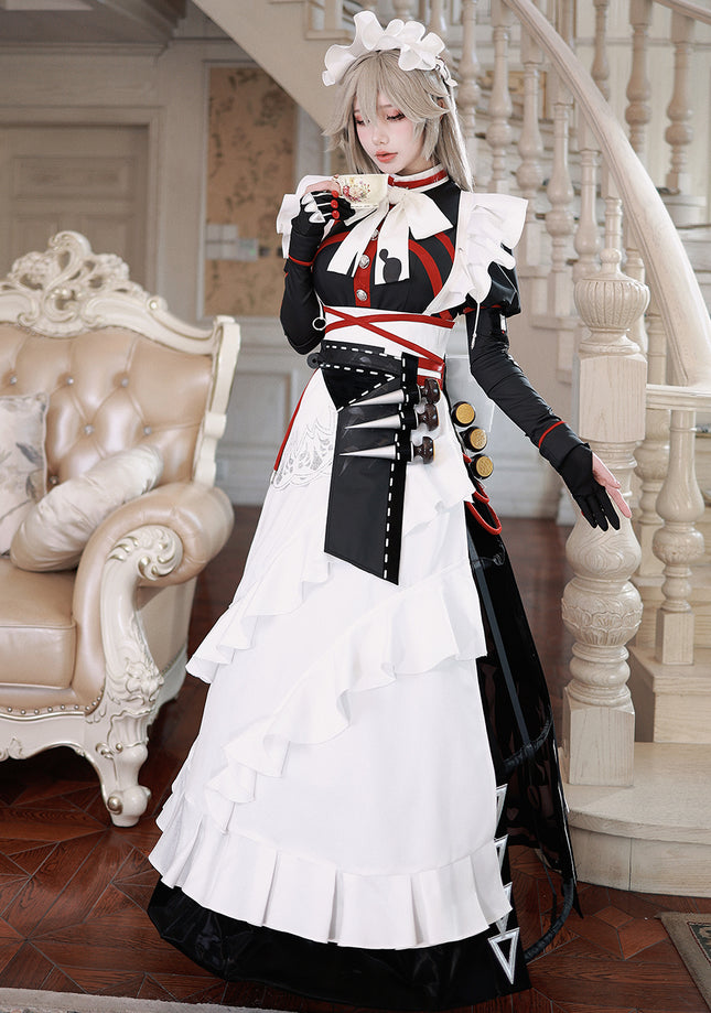 Monenjoy ゼンレスゾーンゼロ ヴィクトリア家政 リナ メイド服  コスチューム アレクサンドリナ・セバスチャン 衣装 可愛い 女の子 ゼンゼロ/ZZZ コスプレ 撮影衣装 コス COS 演出 花火祭 ハロウィン イベント 変装 学園祭 - Monenjoy
