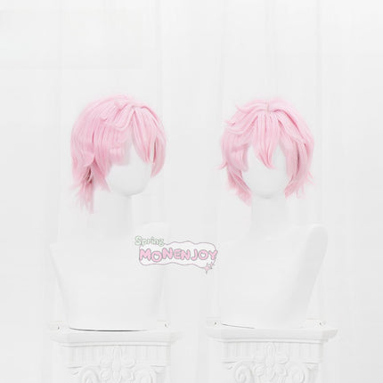 Monenjoy 原神 ダリア ウィッグ  Dahlia ピンク色 コスプレ道具 長28cm 礼賛の祝祭 イベント カツラGS1400 - Monenjoy