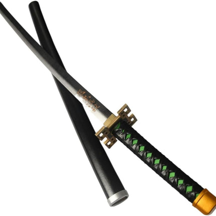 Monenjoy 鬼滅の刃 日輪刀 100cm 武器レプリカ  冨岡 木 撮影 おもちゃ 武器 木 ハロウィン 舞台道具 剣士 コスプレ道具 レプリカ  - Monenjoy