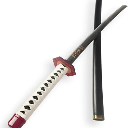 Monenjoy 鬼滅の刃 日輪刀 100cm 武器レプリカ  冨岡 木 撮影 おもちゃ 武器 木 ハロウィン 舞台道具 剣士 コスプレ道具 レプリカ  - Monenjoy
