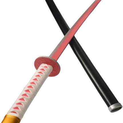 Monenjoy 鬼滅の刃 日輪刀 100cm 武器レプリカ  冨岡 木 撮影 おもちゃ 武器 木 ハロウィン 舞台道具 剣士 コスプレ道具 レプリカ  - Monenjoy