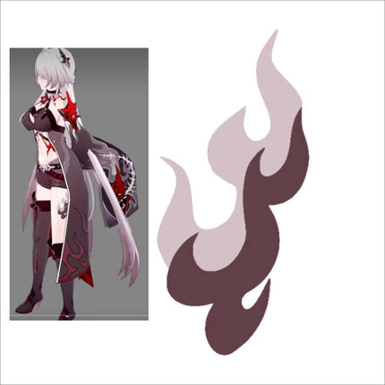 monenjoy 崩壊スターレイル アベンチュリン コスプレ タトゥーシール 小物 花 炎 文字 顔 背中 首元 ボディーシール セット グッズ 人気 おしゃれ 飾り ファッション ハロウィン イベント 装備品 - Monenjoy