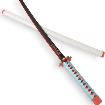 Monenjoy 鬼滅の刃 日輪刀 100cm 武器レプリカ  冨岡 木 撮影 おもちゃ 武器 木 ハロウィン 舞台道具 剣士 コスプレ道具 レプリカ  - Monenjoy