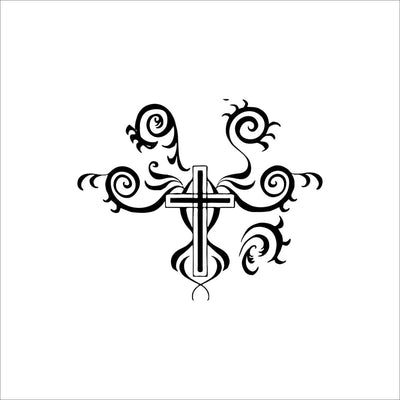 monenjoy 東京卍リベンジャーズ 柴大寿 黒龍 黒白 十字架 コスプレ タト ゥーシール 東リベ 小物 背中 しば たいじゅ 東リべ グッズ 人気 おしゃれ 飾り ファッション ハロウィン イベント 装備品 - Monenjoy