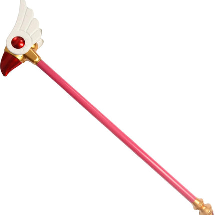 Monenjoyカードキャプターさくら 魔法の杖 封印の杖 透明感 星の杖 85cm クリアカード 魔法少女 道具 武器 魔法の杖 ステッキ 可愛い 樹脂 コスプレ道具 撮影道具 おもちゃ 手遊び ハロウィン コスプレ 武器 道具 用具 ハロウィン イベント - Monenjoy