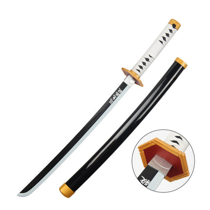 Monenjoy 鬼滅の刃 日輪刀 鬼狩り 我妻 善逸 77cm グッズ 剣戟奇譚 竈門 和風 大正時代 子供用 コスプレ 舞台 おもちゃ 木 イベント 祭り - Monenjoy