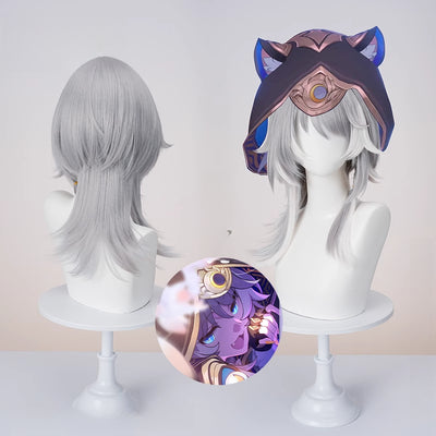 Monenjoy 崩壊:スターレイル サフェル ウィッグ カツラ コスプレ道具 アクセサリー おもちゃ - Monenjoy