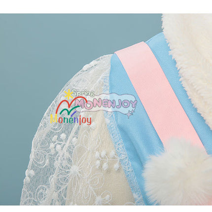 Monenjoy インフィニティニキ ふわもこに溺れる 純潔の守り コスプレ衣装 パステルブルーの水波 洋服 可愛い イベントGS1307 - Monenjoy