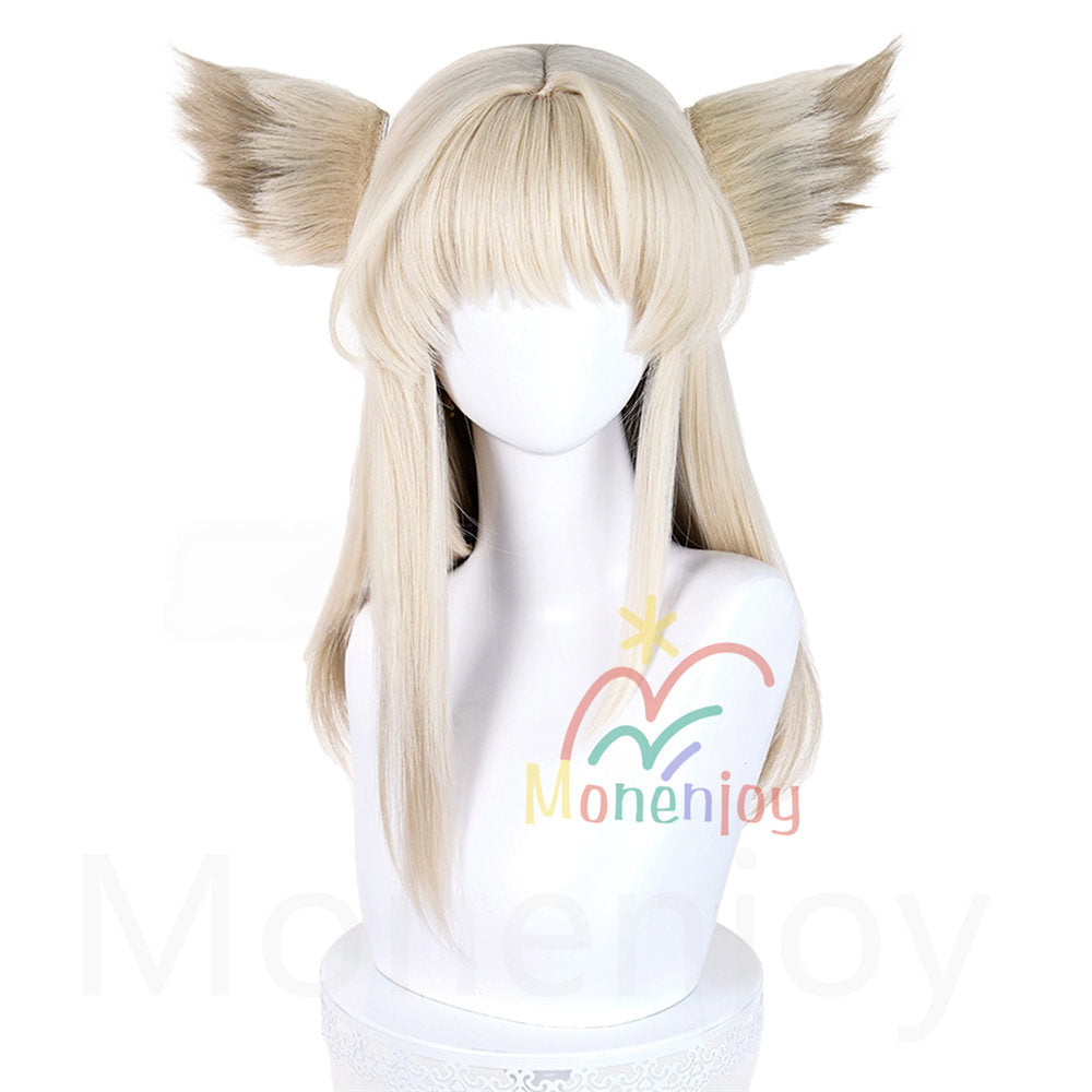 Monenjoy アークナイツ エンドフィールド ペリカ ウィッグ コスプレ道具 カツラ イベント 耐熱ウィッグ 自然感 Arknights フリーサイズ フルウィッグ 自然 かつら ハイトーン カール ストレート wig 撮影道具 MONENJOY