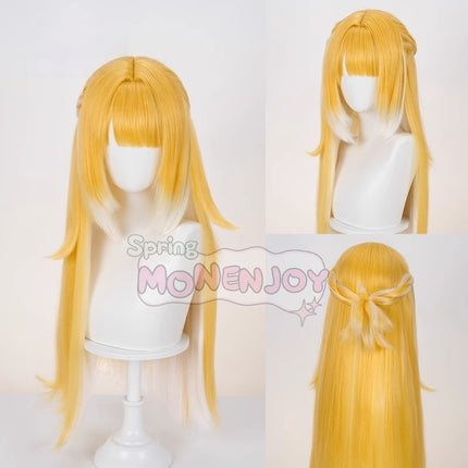 Monenjoy ゼンレスゾーンゼロ 橘福福  ウィッグ フーフー 75cm カツラ 雲嶽山の門下生 コスプレ衣装GS1421   - Monenjoy