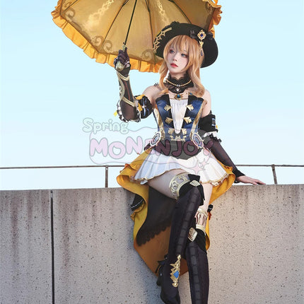 Monenjoy 原神 ナヴィア コスプレ衣装  金属製パーツ 神の目 Navia 棘薔薇の会の現会長 イベント コスチュームGS1222 - Monenjoy