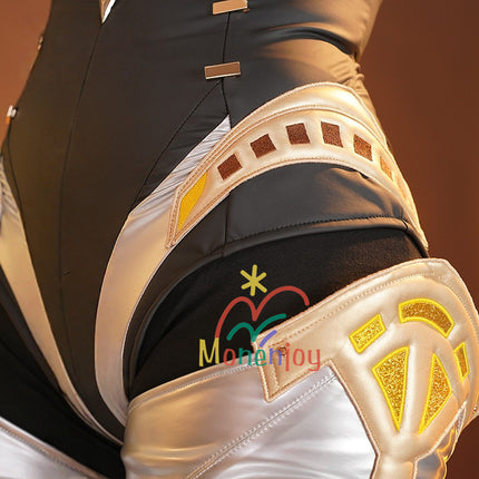 Monenjoy Genshin Impact Ineffa Cosplay Costume with Earphones, Hat, and Thigh Covers - Perfect Reproduction of the Nova's Powered Robot Girl, Halloween