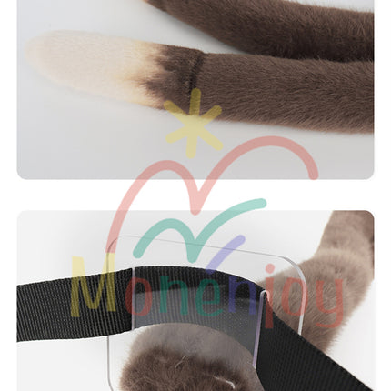 Monenjoy 原神 げんしん 綺良々 尻尾 コスプレ道具 かわいい 飾り ふわふわ - Monenjoy