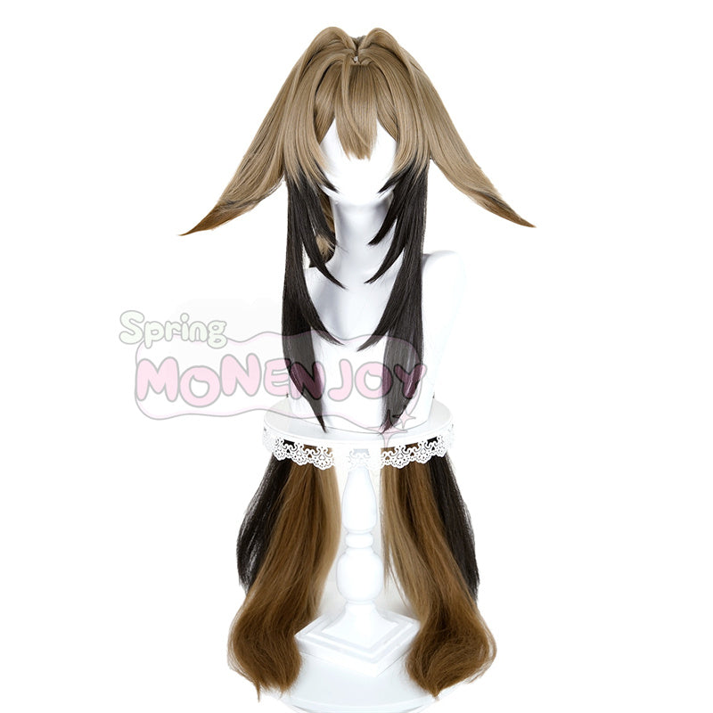 Monenjoy ゼンゼロ 葉瞬光 コスプレ イェー・シュンガン ウィッグ カツラ コスプレ 道具 ポニーテール長約90cm レプリカ 耐熱マットシルク製