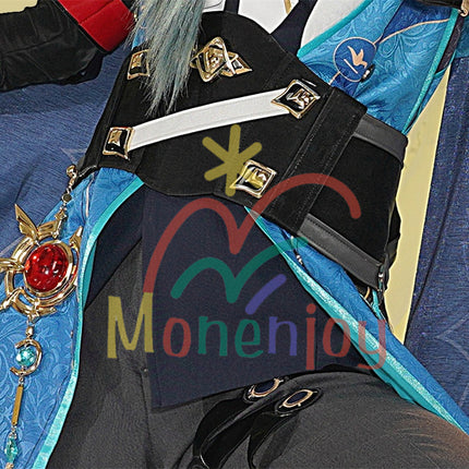 Monenjoy 崩壊スターレイル アナイクス コスプレ Anaxa 豪華 アナクサゴラス コスプレ衣装 金属製腰飾り 刺繍花紋 イベント コスチューム 仮装  - Monenjoy