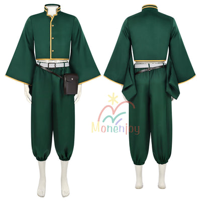 Monenjoy デッドアカウント 縁城 蒼吏 コスプレ衣装緑色 霞流 括 えにしろ そうじ 仮装 舞台服 コスチューム