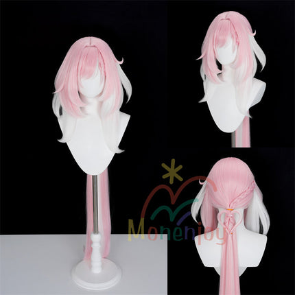 Monenjoy 崩壊3rd ハーイ愛の妖精さん エリシア ウィッグ 120cm S級キャラ コスプレ カツラ ピンク色 アクセサリー 鬘 gswig017