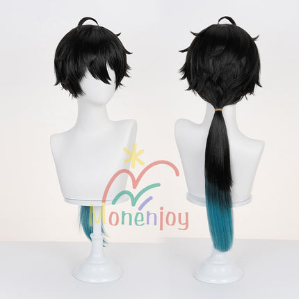 Monenjoy 崩壊スターレイル 丹恒・騰荒 ウィッグ とうこう カツラ Dan Heng ・ Permansor Terrae  黄金裔 フリーサイズ 快適