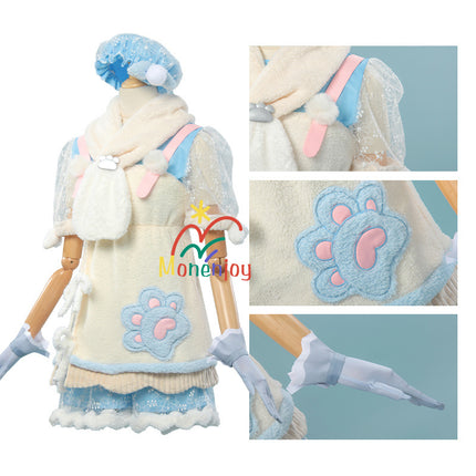 Monenjoy インフィニティニキ ふわもこに溺れる 純潔の守り コスプレ衣装 パステルブルーの水波 洋服 可愛い イベントGS1307 - Monenjoy