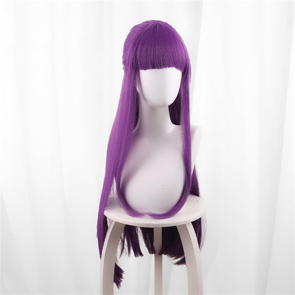 Monenjoy 葬送のフリーレン フリーレン ポニーテール ウィッグ ロング 自然 グラデーション フルウィッグ バレない セミロング ミディアム 可愛い ハイトーンカラー ハイライト かつら - Monenjoy