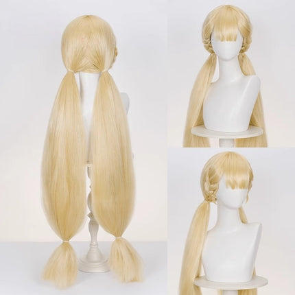 Monenjoy ゼンレゼンレスゾーンゼロ アリス  コスプレウィッグ 90㎝ ゼンゼロ 怪啖屋 黄色 アリス・タイムフィールド ウィッグ