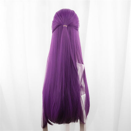 Monenjoy 葬送のフリーレン フリーレン ポニーテール ウィッグ ロング 自然 グラデーション フルウィッグ バレない セミロング ミディアム 可愛い ハイトーンカラー ハイライト かつら - Monenjoy