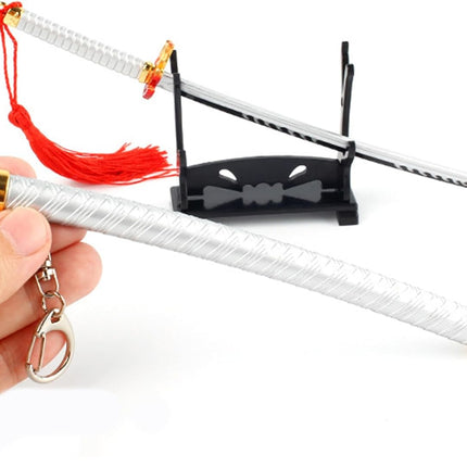 Monenjoy ミニ武器 鬼滅の刃 胡蝶 しのぶ 22cm 押して弾むキーホルダー 未開刃 おもちゃ 合金 レプリカ メタル製 キーホルダーアクセサリー キーリング キーチェーン 小物 雑貨 手遊び 卓上装備品 フィギュア武器 - Monenjoy