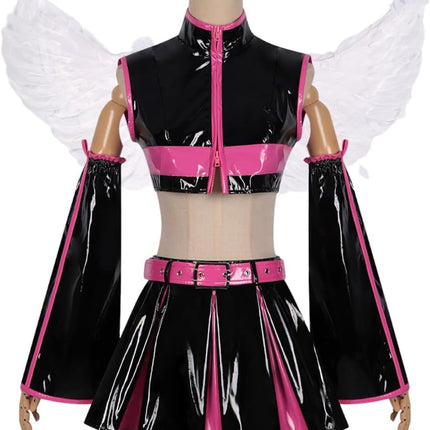 Monenjoy 2.5次元の誘惑 にごリリ 天乃リリサ コスチューム JK服 高校服 ユニフォーム コスプレ衣装 髪飾り付 cosplay ハロウィン クリスマス 仮装 イベント スカート - Monenjoy