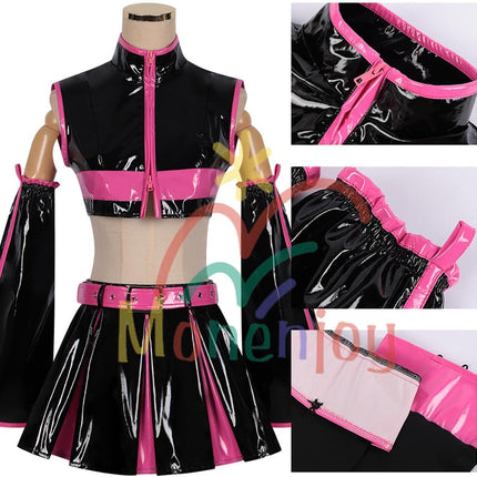 Monenjoy 2.5次元の誘惑 にごリリ 天乃リリサ コスチューム JK服 高校服 ユニフォーム コスプレ衣装 髪飾り付 cosplay ハロウィン クリスマス 仮装 イベント スカート - Monenjoy