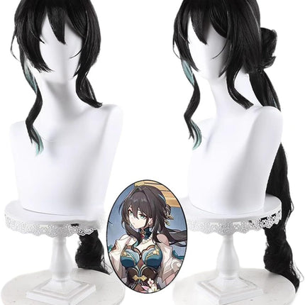 Monenjoy 崩壊スターレイル 桂乃芬 ウィッグ 80cm ロング 自然 ショート ボブ フルウィッグ ストレート ウイッグ wig かつら フルウィッグ ミディアム セミロング - Monenjoy