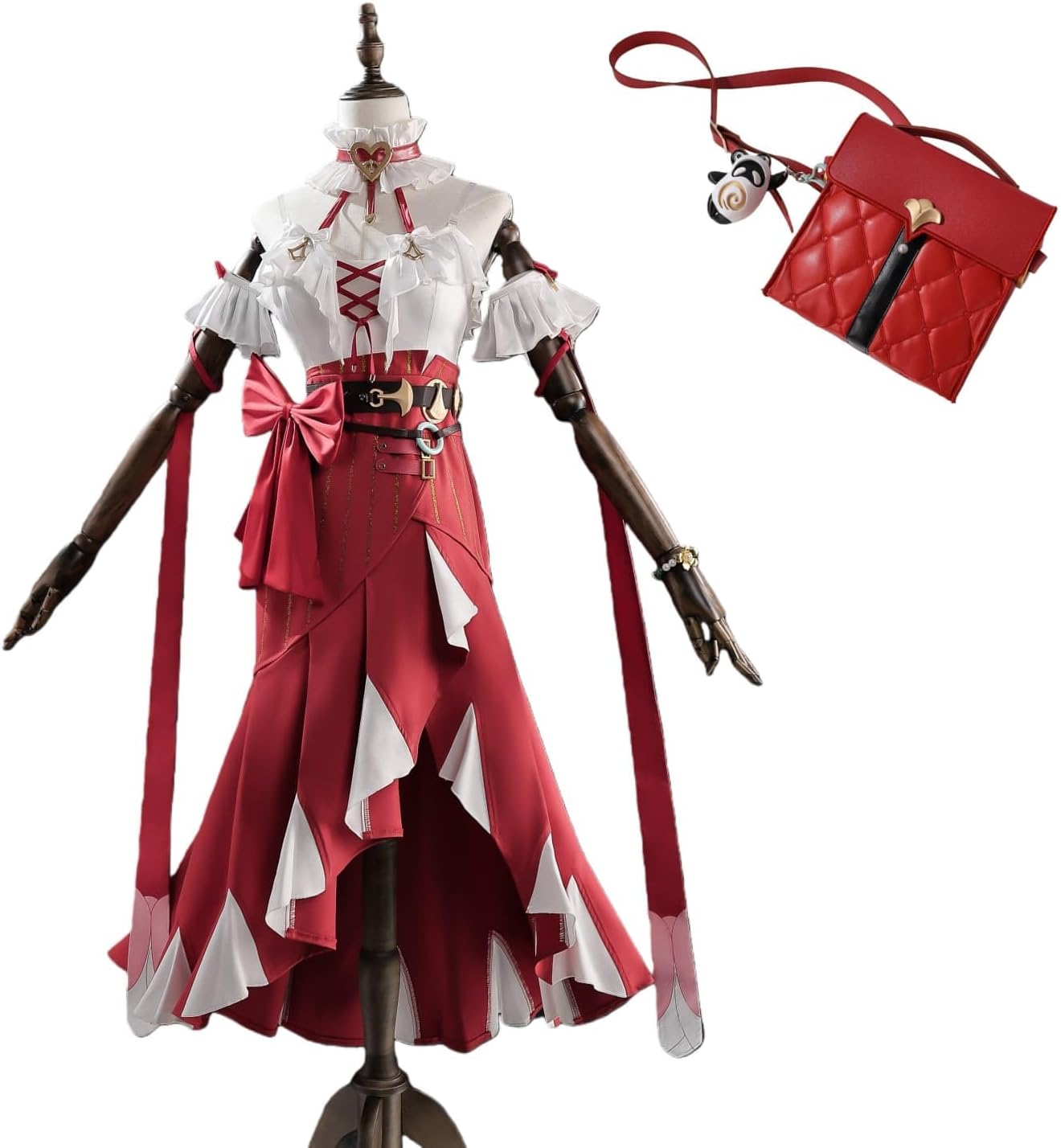 Monenjoy ゼンゼロ 葉瞬光 コスプレ衣装セット（鞄付き・3D樹脂パーツ