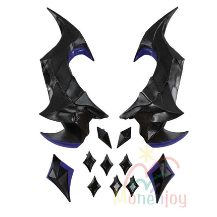 Monenjoy コスプレ小道具 原神 ドゥリン 角  Durin 悪魔の角  PLA製 3Dプリント 龍人・ホムンクルス 魔龍ドゥリン  コスプレ用アクセサリー  髪飾り イベント 仮装 軽量