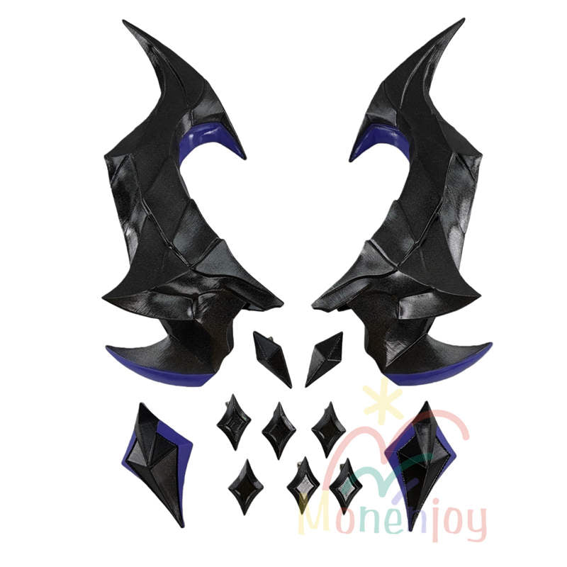 Monenjoy コスプレ小道具 原神 ドゥリン 角 Durin 悪魔の角 PLA製 3Dプリント 龍人・ホムンクルス 魔龍ドゥリン コスプレ用アクセサリー 髪飾り イベント 仮装 軽量