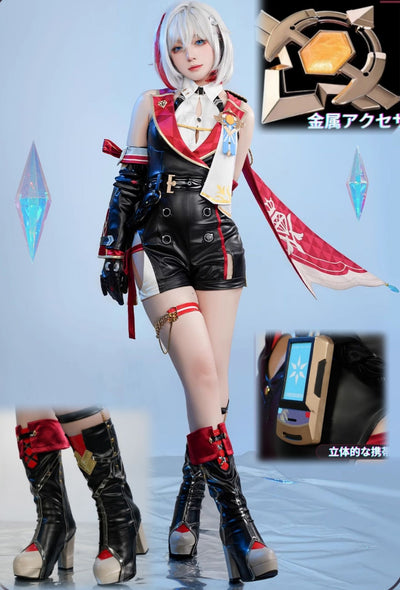 Monenjoy 崩壊スターレイル トパーズ コスプレ衣装 トパーズ&カブ 金属製パーツ シューズカバー付 豪華衣装 イベントGS1221 - Monenjoy
