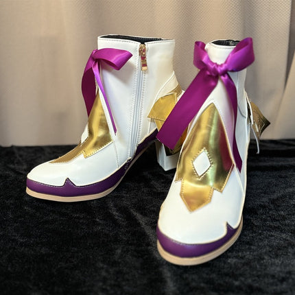 Monenjoy 崩壊3rd ハーイ愛の妖精さん エリシア コスプレ ブーツ シューズ コスプレ道具