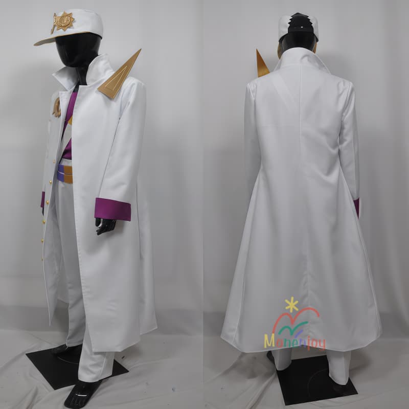 Monenjoy ジョジョの奇妙な冒険 第3部 スターダストクルセイダース 空条承太郎 コスプレ衣装 白色セット コスチューム イベント