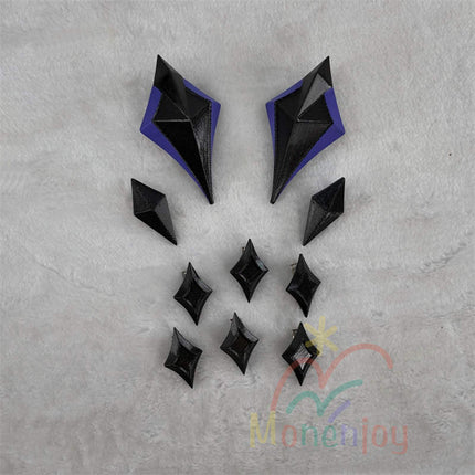 Monenjoy コスプレ小道具 原神 ドゥリン 角  Durin 悪魔の角  PLA製 3Dプリント 龍人・ホムンクルス 魔龍ドゥリン  コスプレ用アクセサリー  髪飾り イベント 仮装 軽量