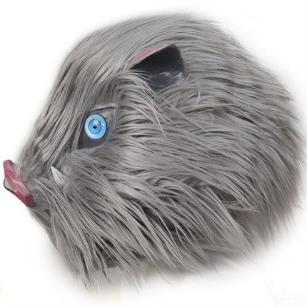 Monenjoy 鬼滅の刃 嘴平伊之助 仮面 マスク コスプレ道具 鬼殺隊 獣 猪の頭皮 コスチューム イベント ハロウィン