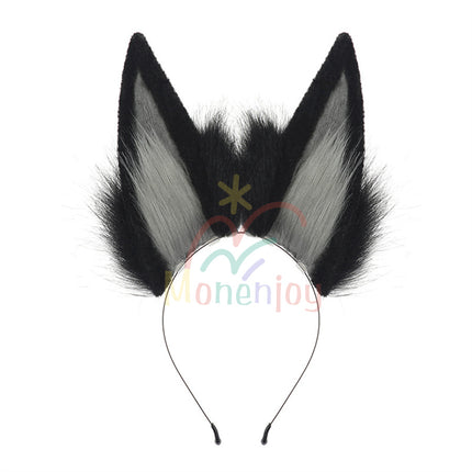 Monenjoy Zenless Zone Zero Hoshimi Miyabi Fox Ears Headband Animal Ears Fluffy Ear Cosplay Cosplay Hair Wear Cute Moe Goods Cat Ears Fox Ears Cosplay Props Accessories