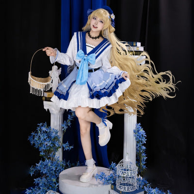 「在庫限り・完売次第終」Monenjoy 鳴潮 ローソンコラボ フィービー コスプレ衣装 ワンピース ドレス セーラー服 ロリータ 共鳴者 コスチューム イベント かわいい