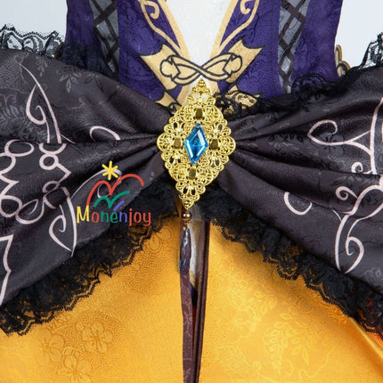 原神ナヴィア コスプレ衣装 立体3d樹脂装飾+帽子付属 高弾性マットレザー採用|MONENJOY   - Monenjoy