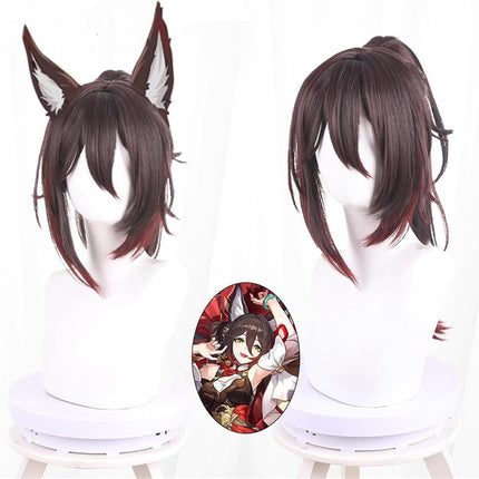 Monenjoy 崩壊スターレイル 桂乃芬 ウィッグ 80cm ロング 自然 ショート ボブ フルウィッグ ストレート ウイッグ wig かつら フルウィッグ ミディアム セミロング - Monenjoy