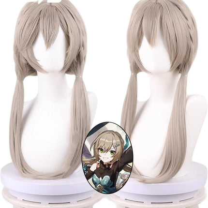 Monenjoy 崩壊スターレイル 桂乃芬 ウィッグ 80cm ロング 自然 ショート ボブ フルウィッグ ストレート ウイッグ wig かつら フルウィッグ ミディアム セミロング - Monenjoy