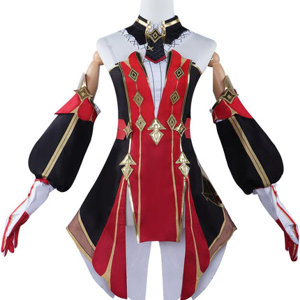 Monenjoy 原神 シュヴルーズ コスプレ衣装  帽子付Chevreuse 礼服 ワンピース 洋服 コスチューム イベント コスプレ ハロウィン 洋風 可愛い 舞台衣装 - Monenjoy