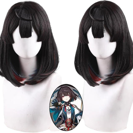 Monenjoy 崩壊スターレイル 桂乃芬 ウィッグ 80cm ロング 自然 ショート ボブ フルウィッグ ストレート ウイッグ wig かつら フルウィッグ ミディアム セミロング - Monenjoy