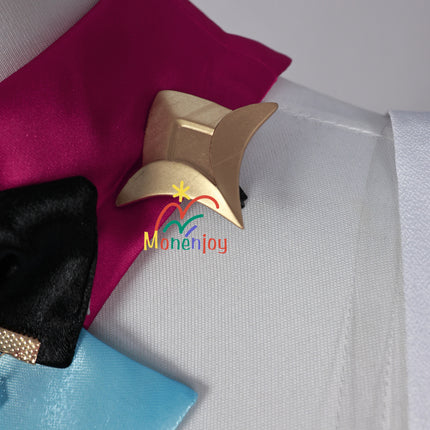 Monenjoy 原神 エスコフィエ コスプレ衣装  Escoffier コスチューム ワンピース 洋服 帽子付 3d樹脂アクセサリー G1199 - Monenjoy