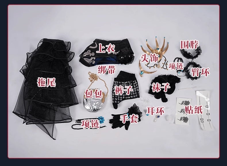 Monenjoy アイデンティティ5 踊り子 クロートー コスプレ衣装 IdentityV コスプレ 眼鏡+3d樹脂アクセサリー+鞄付 GS1158 - Monenjoy